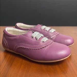 See Kai Run, purple leather slip on shoes, size 13